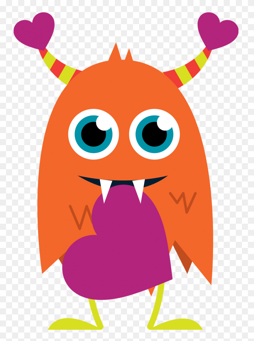 876x1200 Free Cute Monster Clip Art Silly Monster Clip Art Image Green - Be Careful Clipart