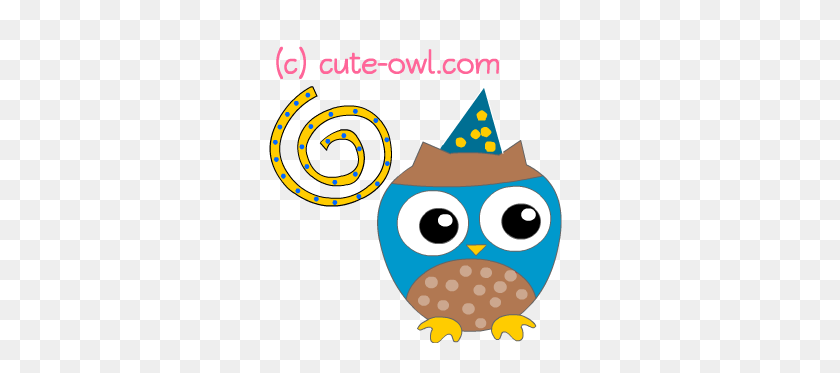313x313 Free Cute Party Owl Clip Art - Party Clip Art Free