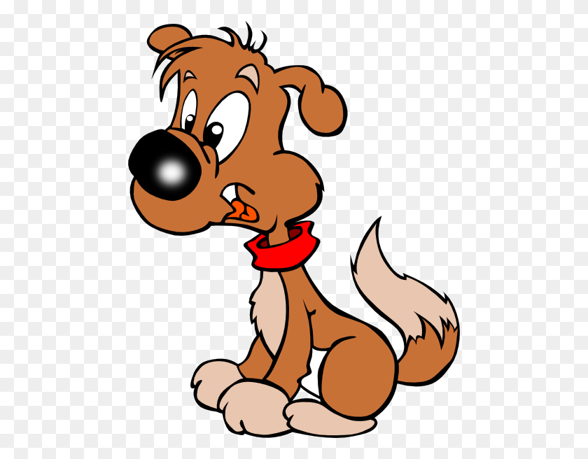 474x596 Free Cute Puppy Cartoon Images - Boxer Dog Clipart