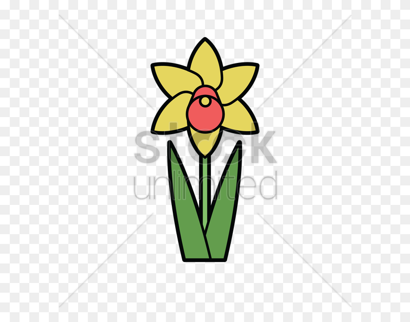 600x600 Free Daffodil Vector Image - Daffodil Clip Art