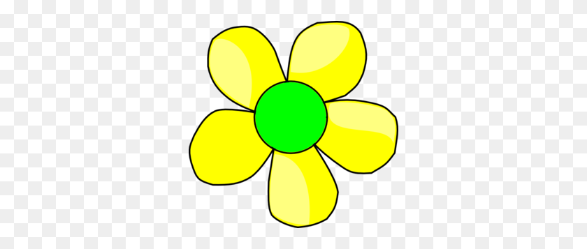 300x297 Free Daisy Clipart - Green Flower Clipart