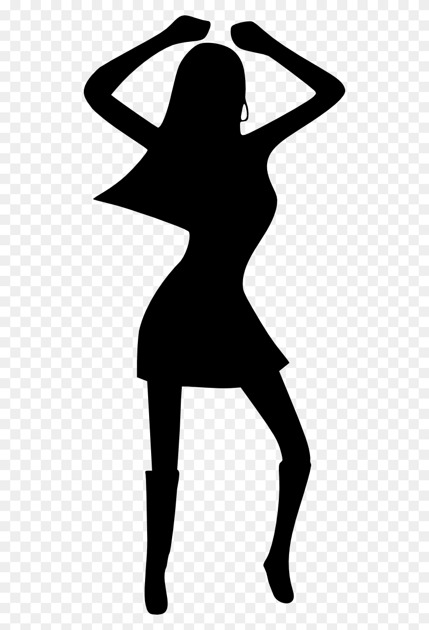 512x1173 Free Dancing Clipart - Cowgirl Clipart Black And White