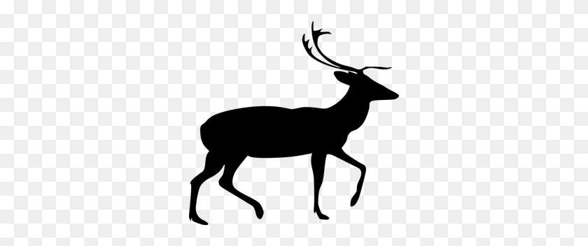 300x292 Free Deer Head Silhouette Clip Art - Whitetail Deer Clipart