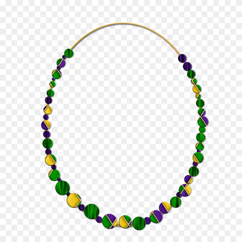 Free Digital Mardi Gras Necklace Graphic - Mardi Gras Beads PNG