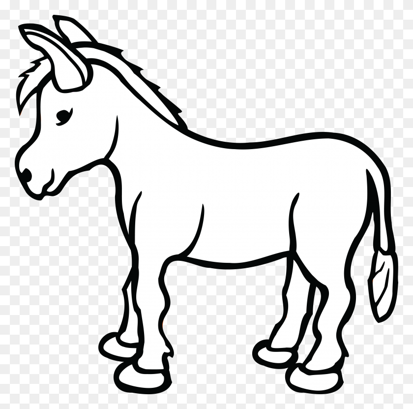 4000x3957 Free Donkey And Man Clipart Black And White Clip Art Images - Clipart Horse Black And White