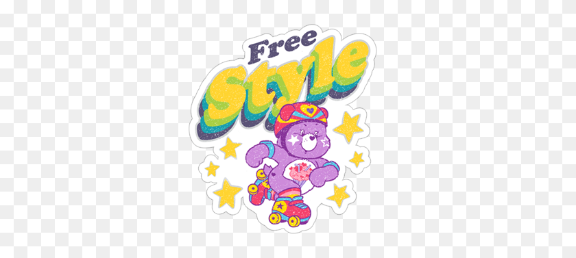 317x317 Free Download Bears Skate Viber Sticker - Care Bear PNG
