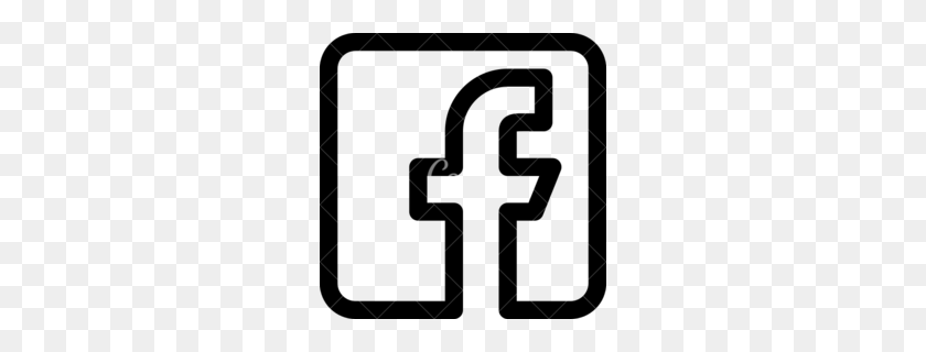 260x260 Скачать Бесплатно Черно-Белый Клипарт Компьютерные Иконки Логотип Facebook - Facebook Png