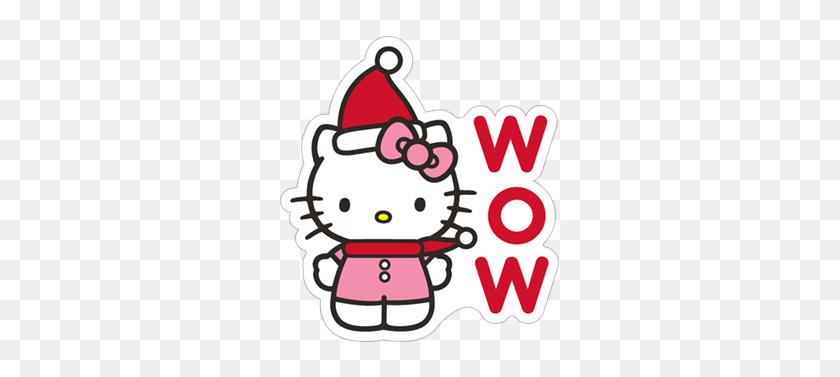 317x317 Descarga Gratuita De Kitty Winter Viber Sticker - Winter Holiday Clipart