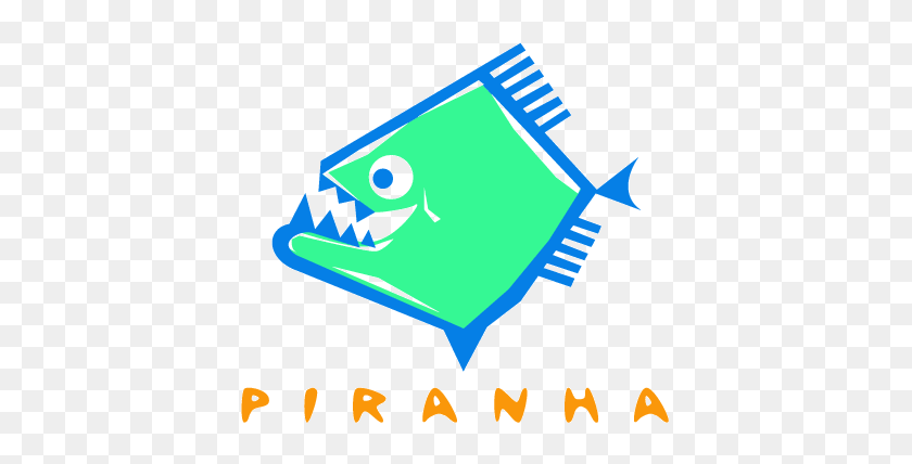 413x368 Free Download Of Piranha Vector Logo - Piranha Clipart