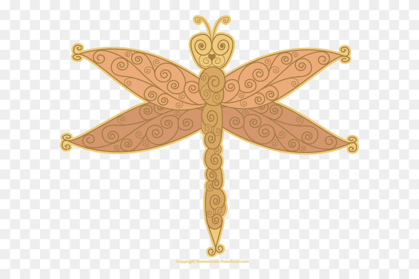 600x500 Free Dragonfly Clipart - Dragonfly Black And White Clipart