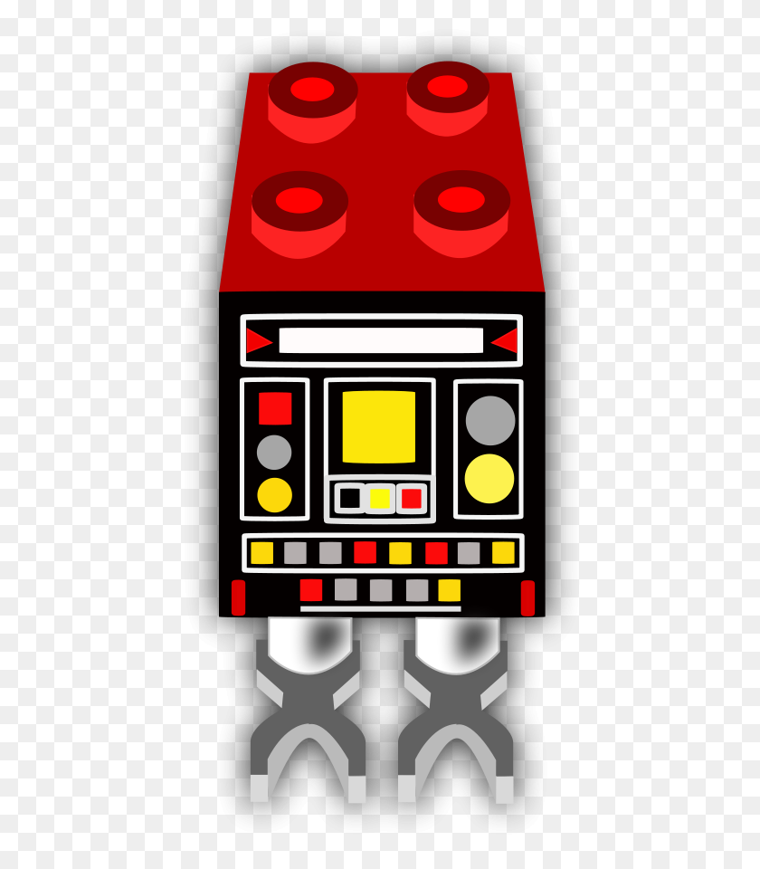 456x900 Free Droid Cliparts - Lego Clipart Black And White