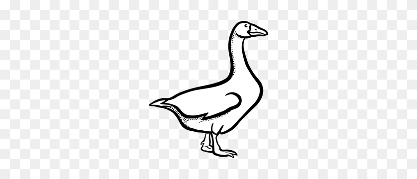 280x300 Free Duck Vector - Clipart Duck Black And White