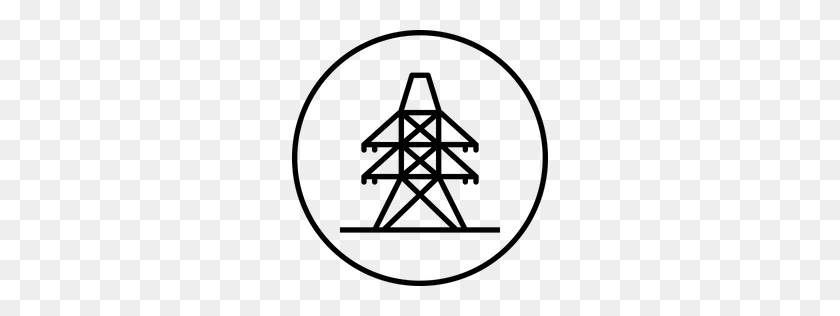 256x256 Free Electricity, Derrick, Energy, Industry, Power, Electric, Rig - Oil Derrick Clipart