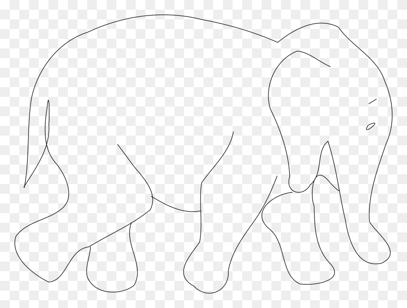 baby elephant outline