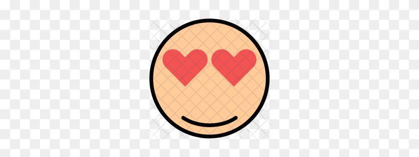 256x256 Free Eye, Face, Love, Smile, Heart, Emoji Icon Download - Love Emoji PNG