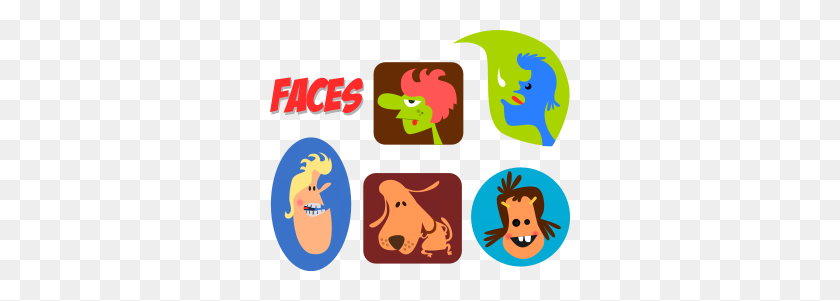 300x241 Free Faces Clipart Png, Faces Icons - Scarey Clipart