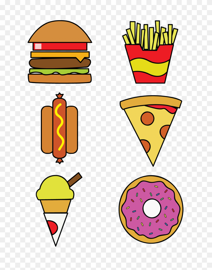 1200x1553 Free Fast Food Vector Graphics - Illustrator Clip Art