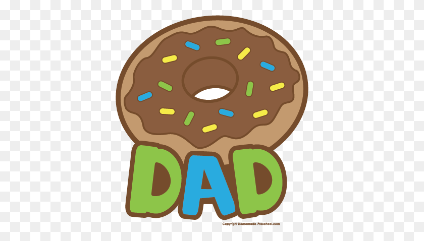 382x418 Free Fathers Day Image - Dad And Kids Clipart