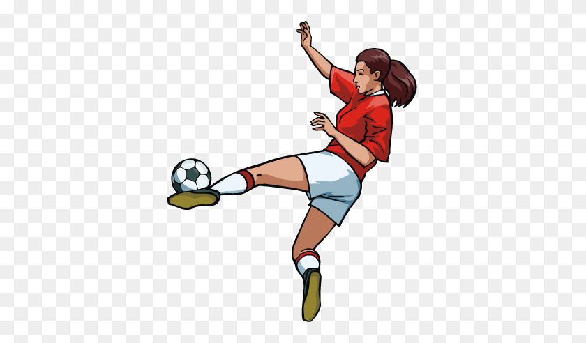 360x432 Free Female Soccer Player Vector Clip Art Image From Free Clip Art - Soccer Clipart