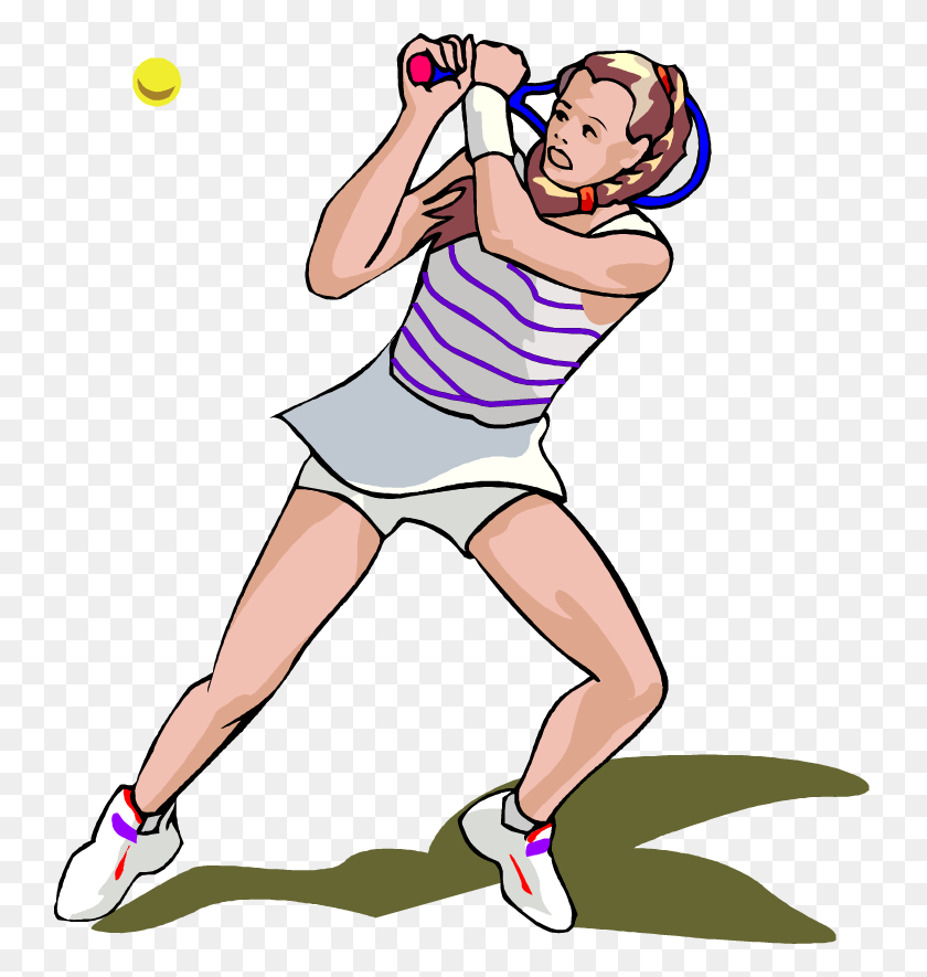 741x825 Free Female Tennis Player Vector Clip Art Image From Free Clip Art - Tennis Player Clipart