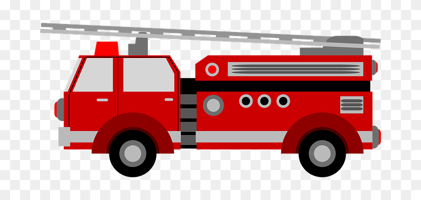 680x340 Бесплатный Клип-Арт Изображения Пожарной Машины - Красный Грузовик Клипарт