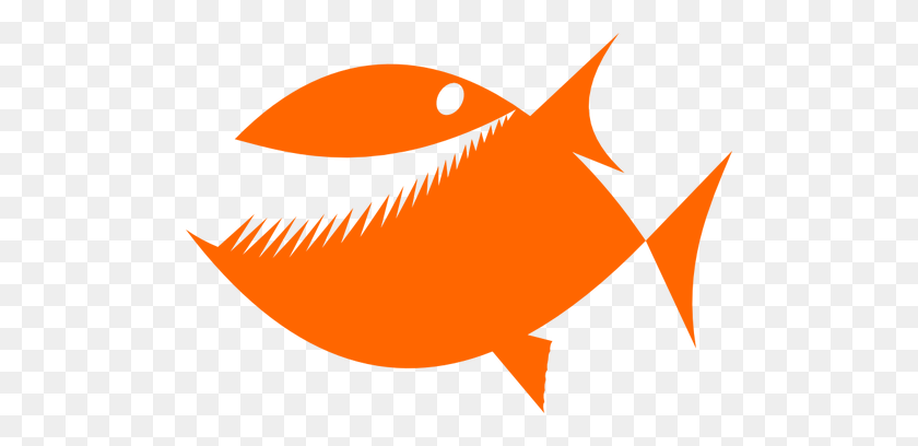 500x348 Free Fish Vector Art - Fish Silhouette PNG