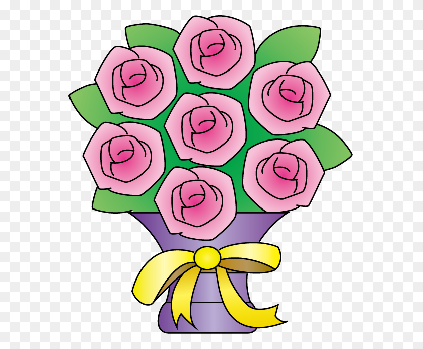 567x633 Free Flower Arrangement Clipart - Floral Swag Clipart