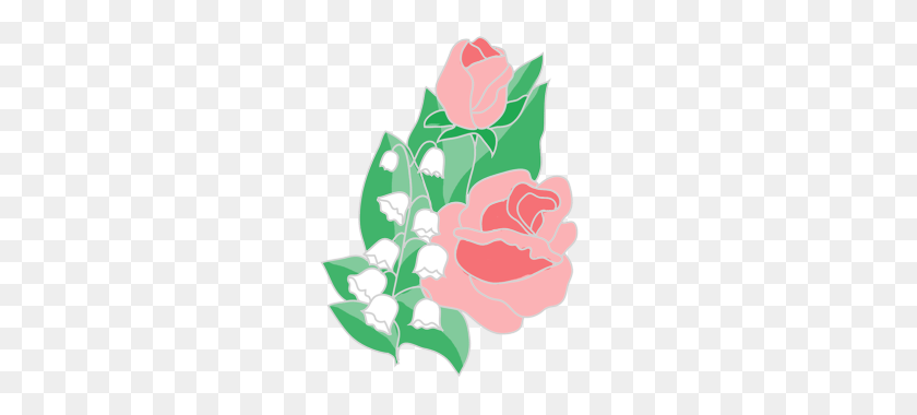 263x320 Бесплатный Цветочный Клипарт Розы Ландыши Картинки Цветы - Долина Клипарт