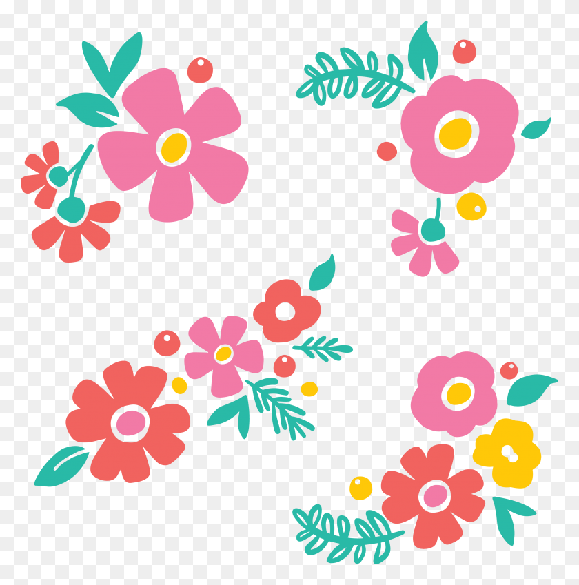 3170x3207 Free Flower For Silhouette Or Cricut - Flower Pattern PNG