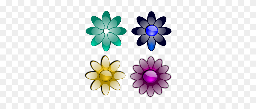 296x300 Free Flowers Clipart Png, Flowers Icons - Pebbles Clipart