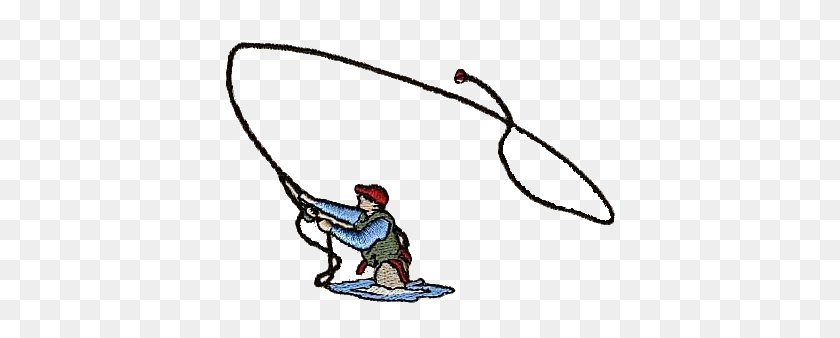 396x278 Free Fly Fishing Clipart - Fly Fisherman Clipart