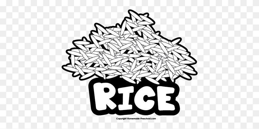 442x361 Free Food Groups Clipart - Rice Clipart Black And White