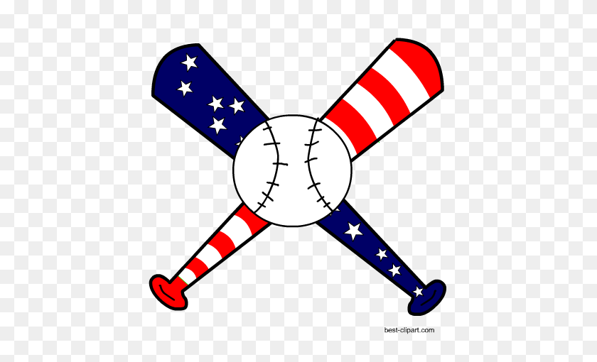 450x450 Free Fourth Of July Clip Art Images And Graphics - Free Baseball Bat Clipart