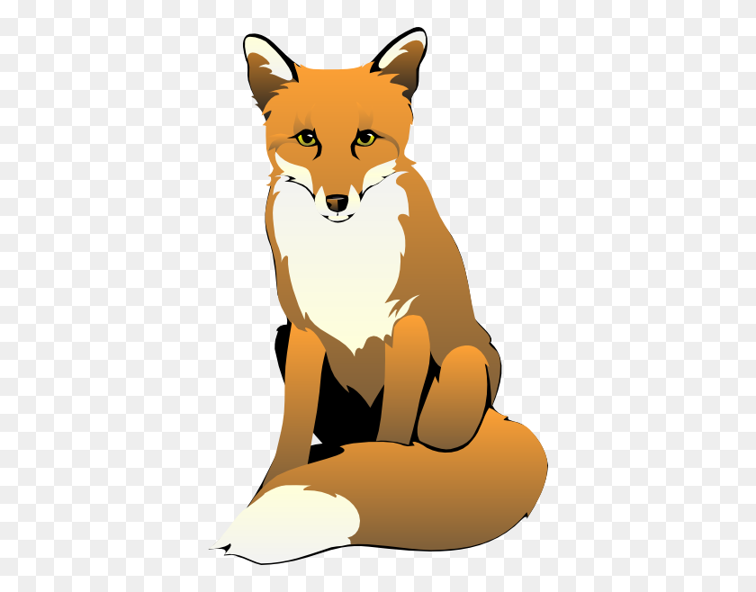 378x598 Free Fox Clip Art - Baby Woodland Animals Clipart
