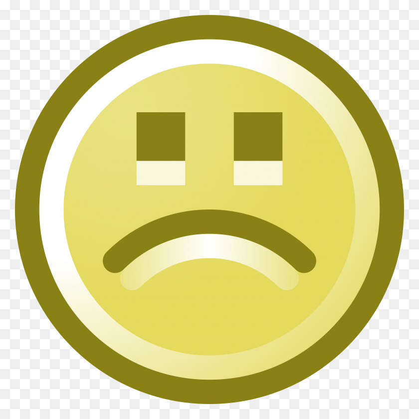 3200x3200 Free Frowning Smiley Face Clip Art Illustration - Frown Clipart