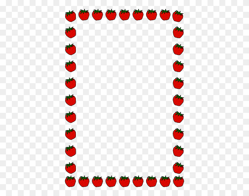 402x600 Free Fruit Border Clipart Clipart Collection - Cute Strawberry Clipart