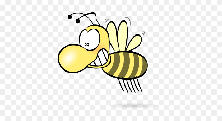 409x400 Imágenes Prediseñadas Divertidas Gratis - Flying Bee Clipart
