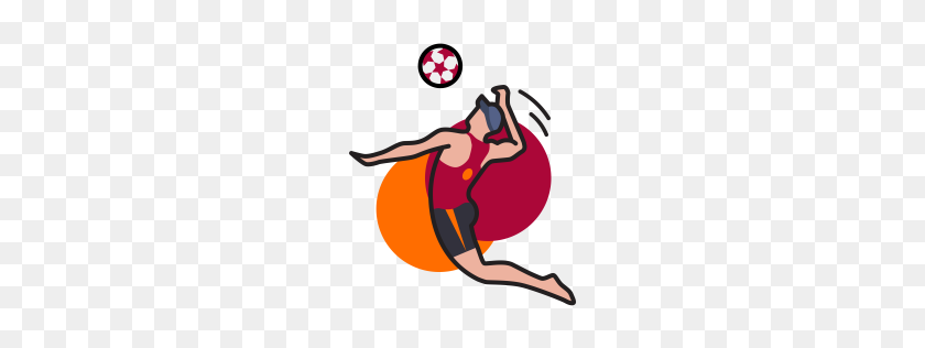 256x256 Free Game, Sport, Volleyball, Blocking, Spiking, Jump, Ball Icon - Imágenes Prediseñadas De Bloque De Voleibol