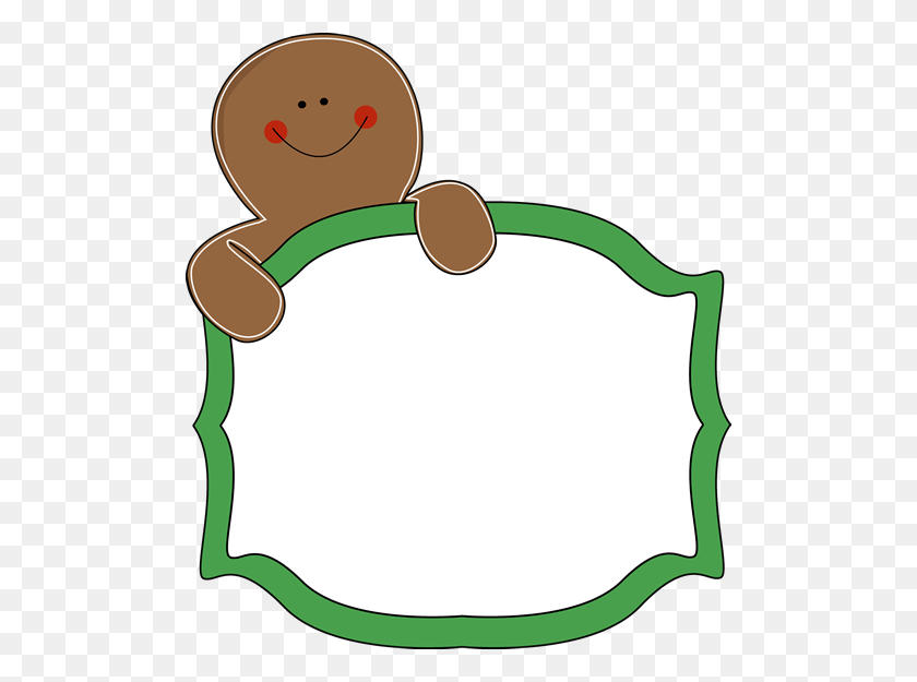 500x565 Free Gingerbread Clip Art Borders Gingerbread Man Sign Clip Art - Smore Clipart Black And White