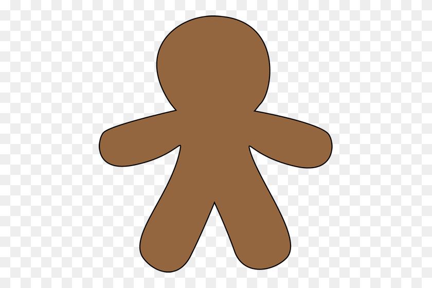 455x500 Free Gingerbread Man Clipart - Persona Clipart Blanco Y Negro