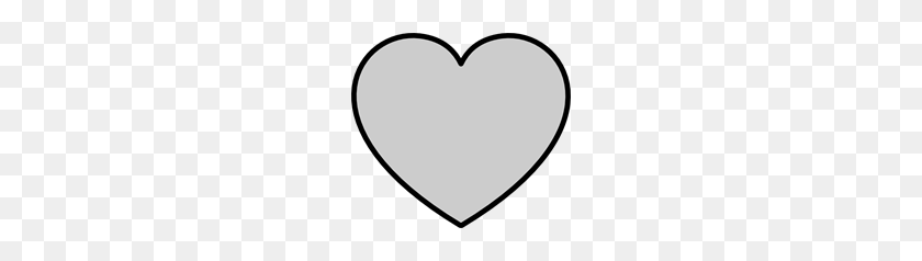 200x178 Free Gray Heart Clipart Png, Gray Heart Icons - Heart Outline Clipart