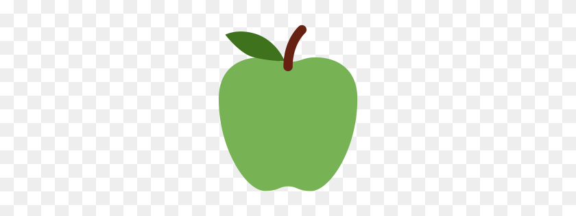 256x256 Free Green, Apple, Fruit, Emoj, Symbol, Food Icon Download - Apple Icon PNG