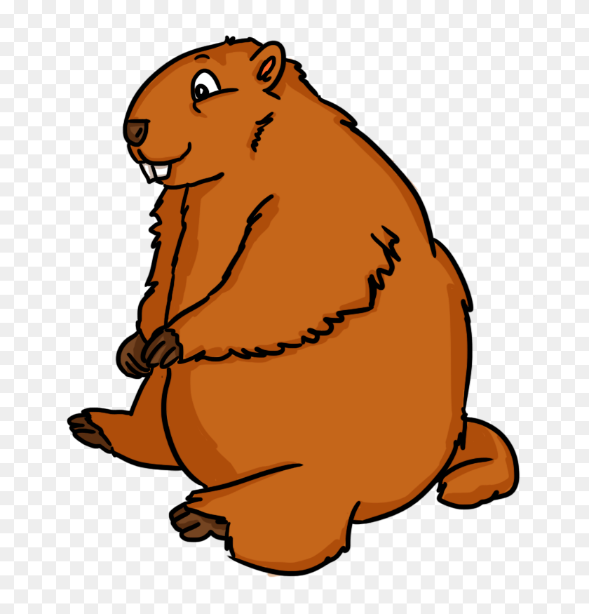706x815 Free Groundhog Day Clip Art Black And White - Woodchuck Clipart