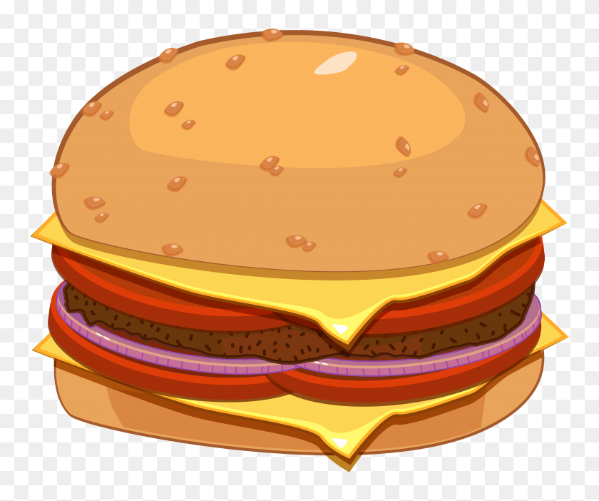 4000x3293 Free Hamburger Clipart - Play Food Clipart