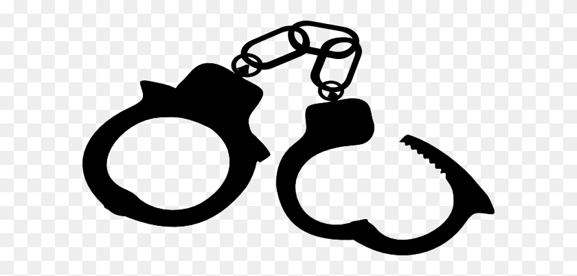 600x342 Free Handcuff Clipart - Robber Clipart Black And White