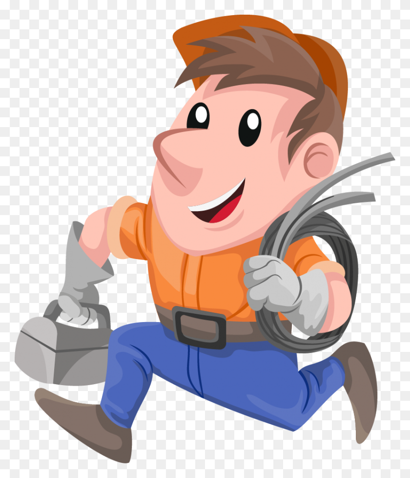 828x975 Free Handyman Clip Art - Maintenance Man Clipart