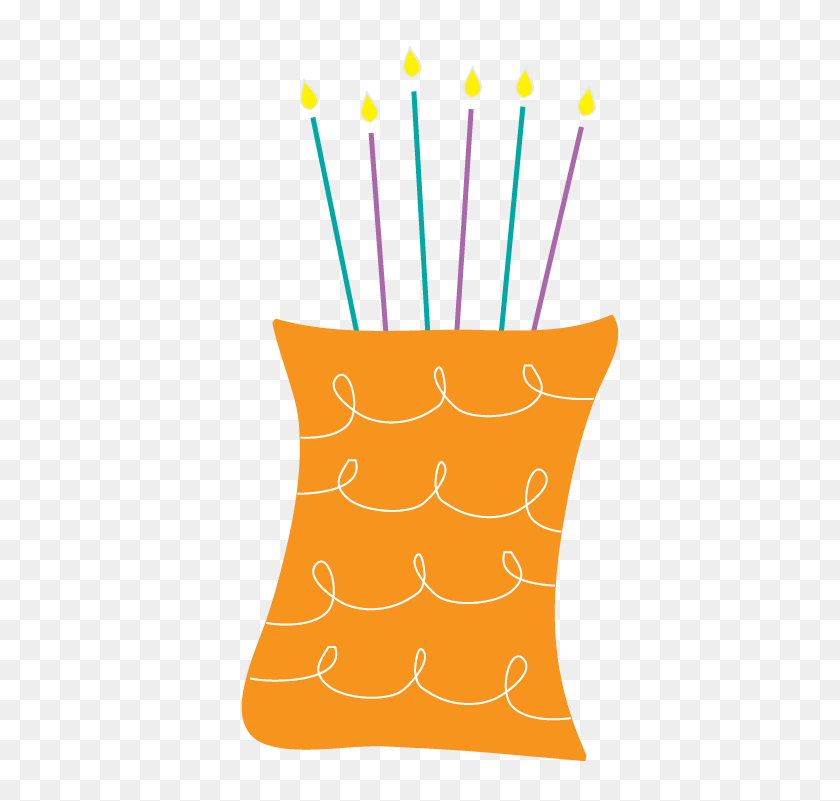 407x741 Бесплатные С Днем Рождения Клипарт И Графика Для Приглашения - Розовый Торт Клипарт