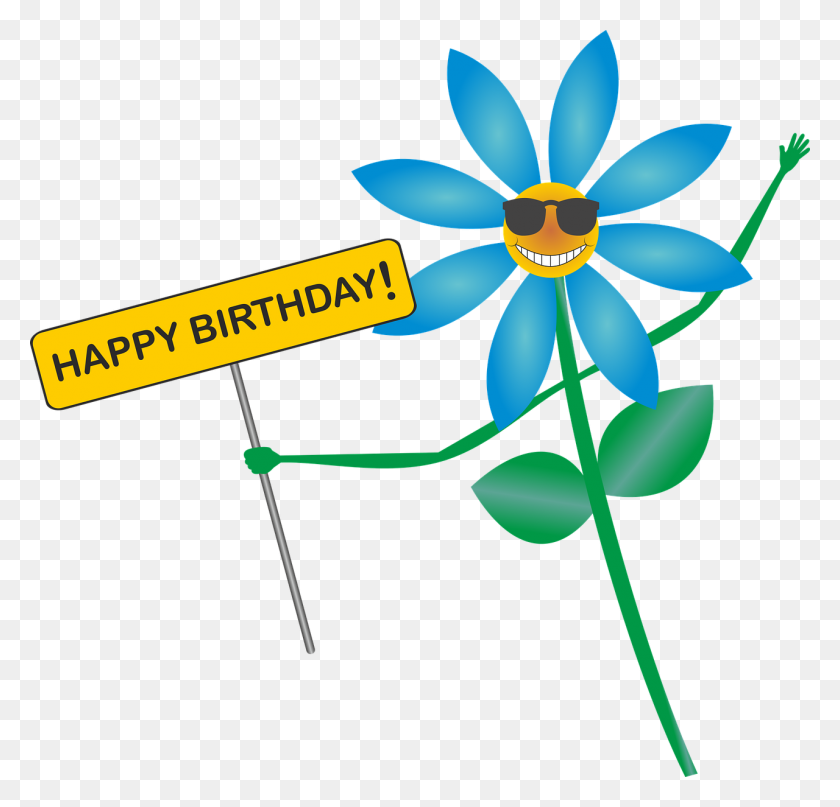 1280x1227 Free Happy Birthday Greetings Flowers - Birthday Clipart For Niece