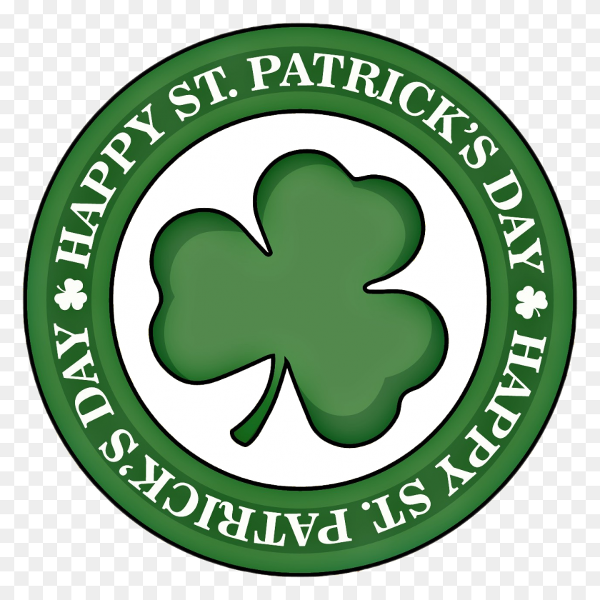 1288x1288 Free Happy Saint Patrick's Day Round Logo Png Image - St Patricks Day PNG