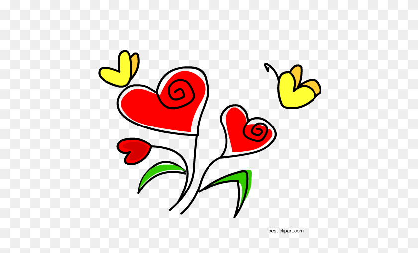 450x450 Free Heart Clip Art Images And Graphics - Flower Heart Clipart